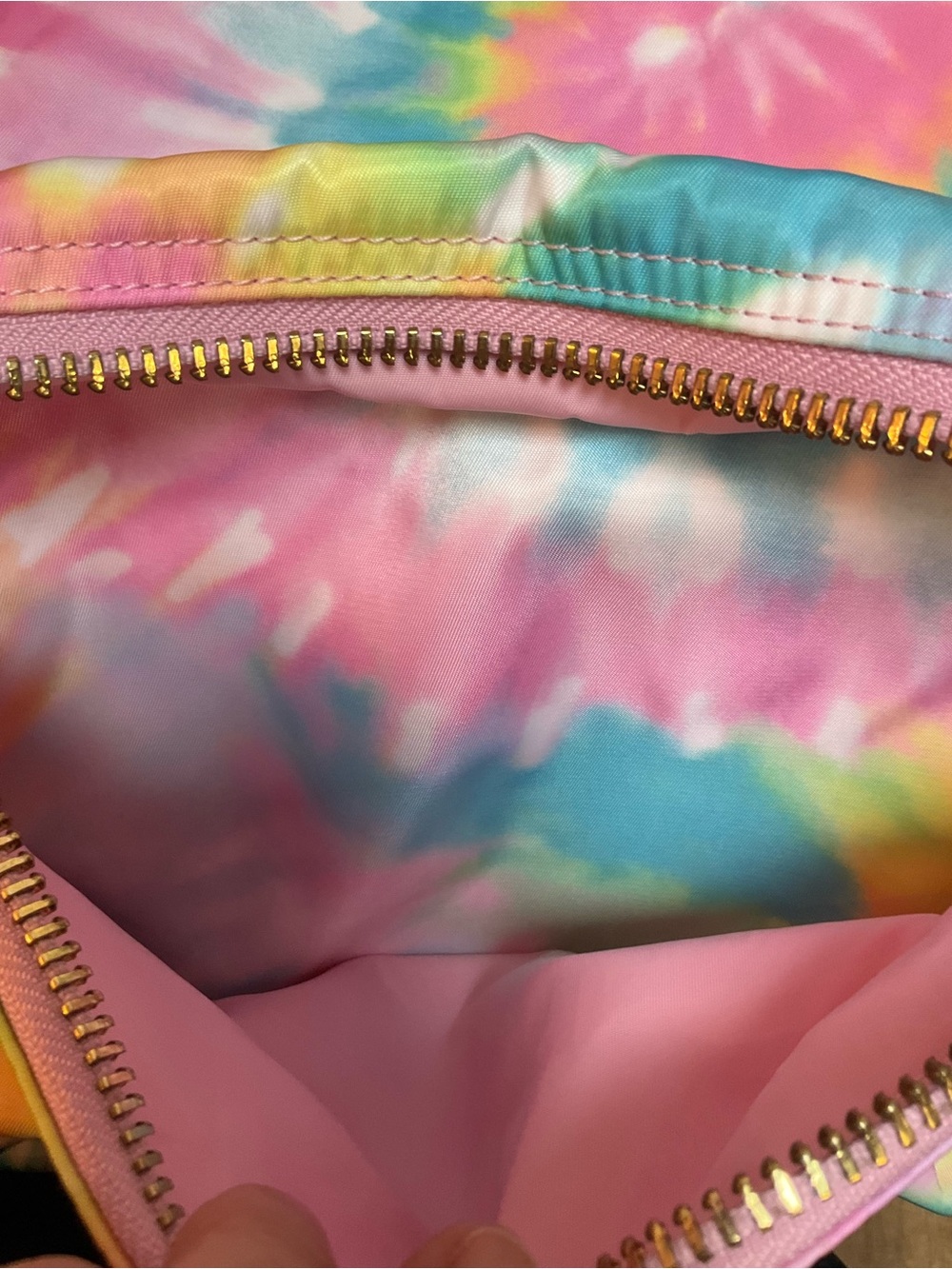 Stoney Clover Lane Pastel Tie-Dye Backpack - Pink, Blue, Yellow, Green - Picture 5 of 8